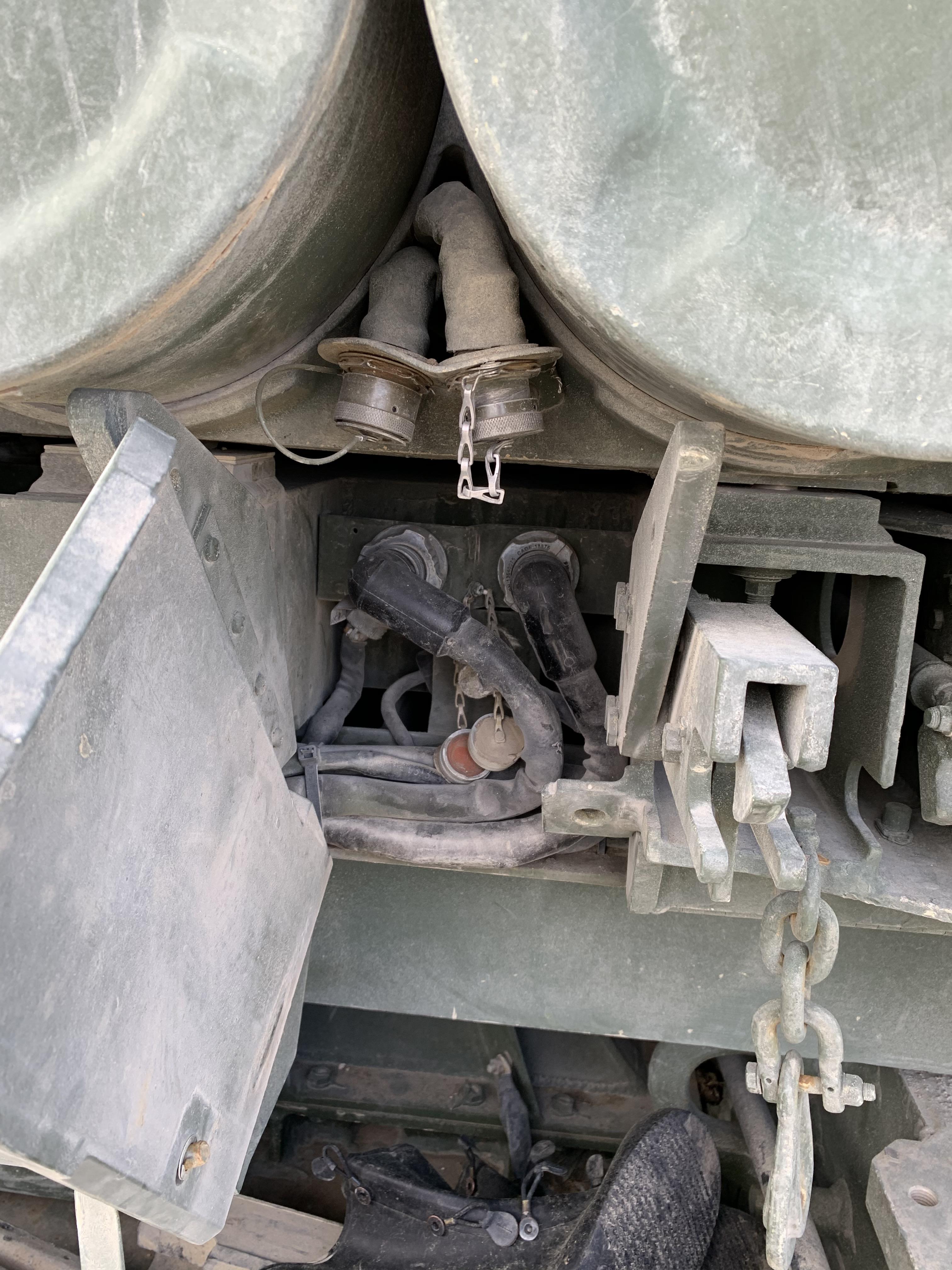 Cables stowed on the dummy jacks